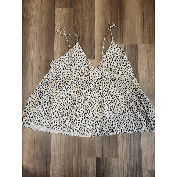 Volcom Juniors Sorry Babe Cheetah/Leopard Print Camisole Tank Blouse Size XS - Picture 6 of 7